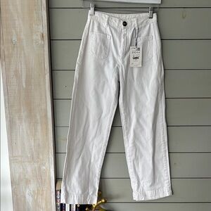 White High-Waisted Pants